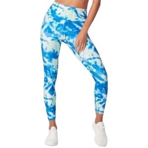 Wildfox Blue Sapphire/Green Ash Wash Tie Dye Leggings